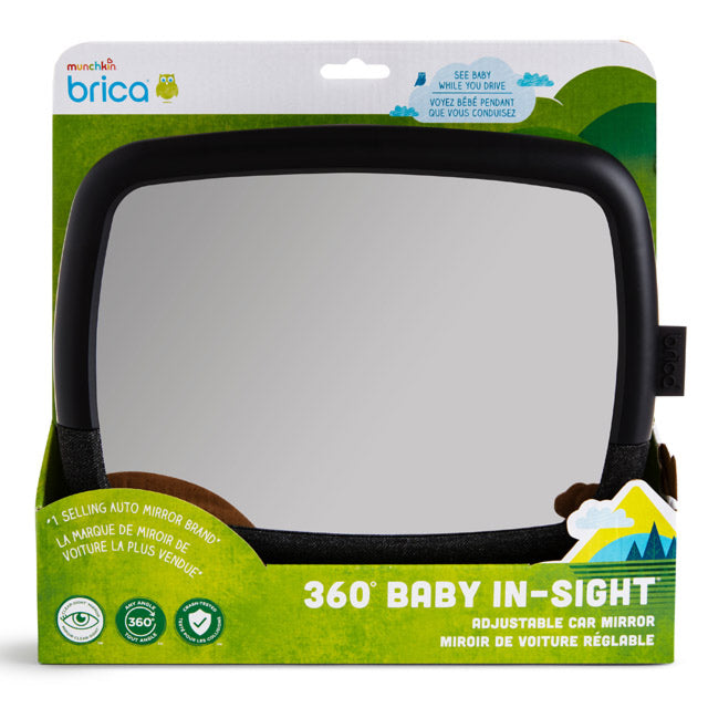 Munchkin- Brica® 360° Baby In?Sight® Pivot Car Mirror - Black