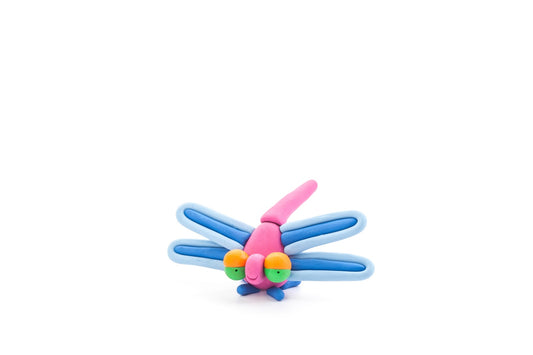 Hey Clay -  Diy Dragonfly Plastic Creative Modelling Air-Dry Clay For Kids 3 Cans-Multicolor