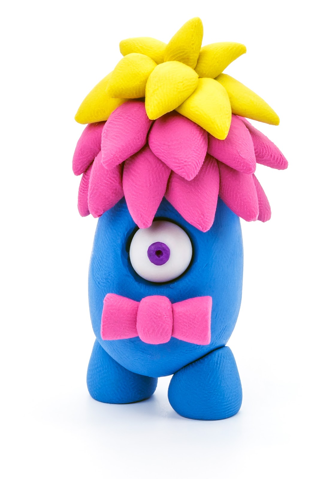 Hey Clay - Diy Monsters: Hipster, Cyclops, Donut Plastic Creative Modelling Air-Dry Clay For Kids 6 Cans-Multicolor