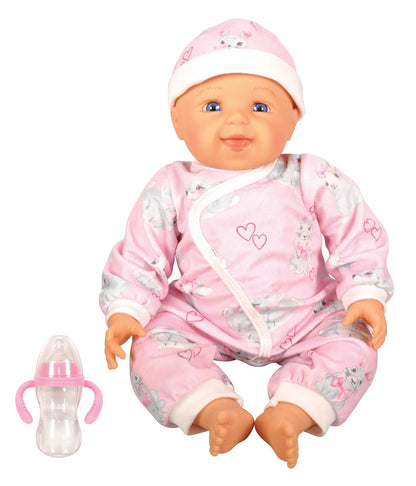 Lotus -  18" Inch, Soft-Bodied Baby Doll – Caucasian (No Hair)-Multicolor