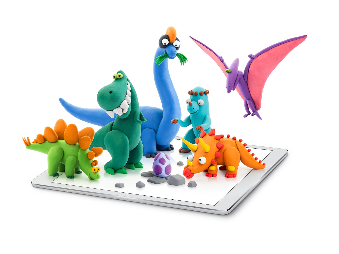 Hey Clay -  Dinos Set-Colourful Modeling Kids-Air Dry Clay Kit 15 Cans-Multicolor