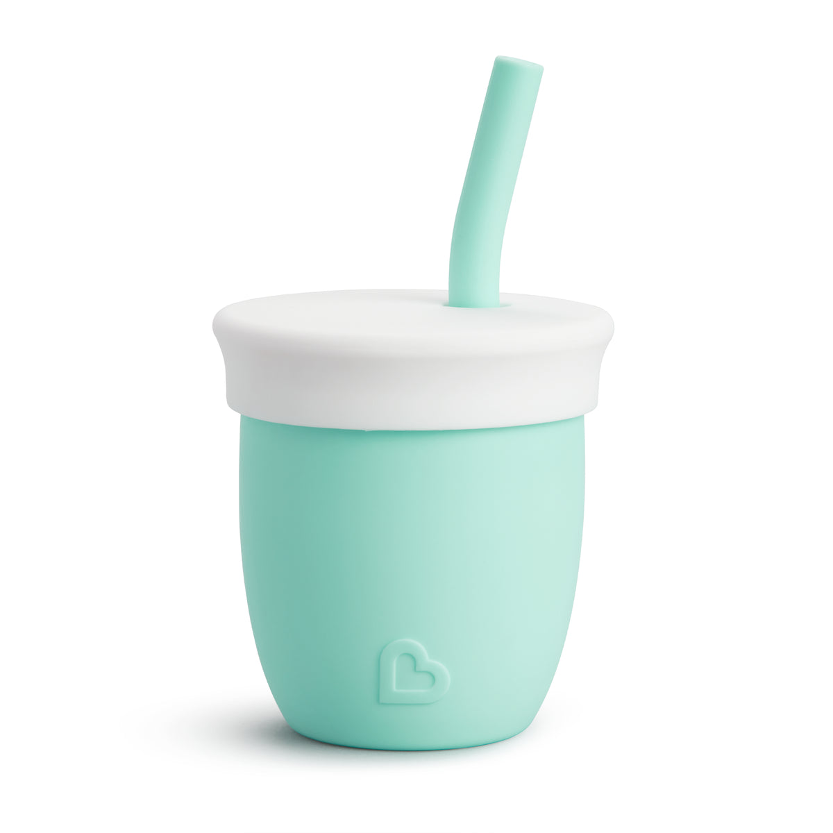 Munchkin- C’Est Silicone!™ Training Cup With Straw -  4Oz  6 Months - Mint