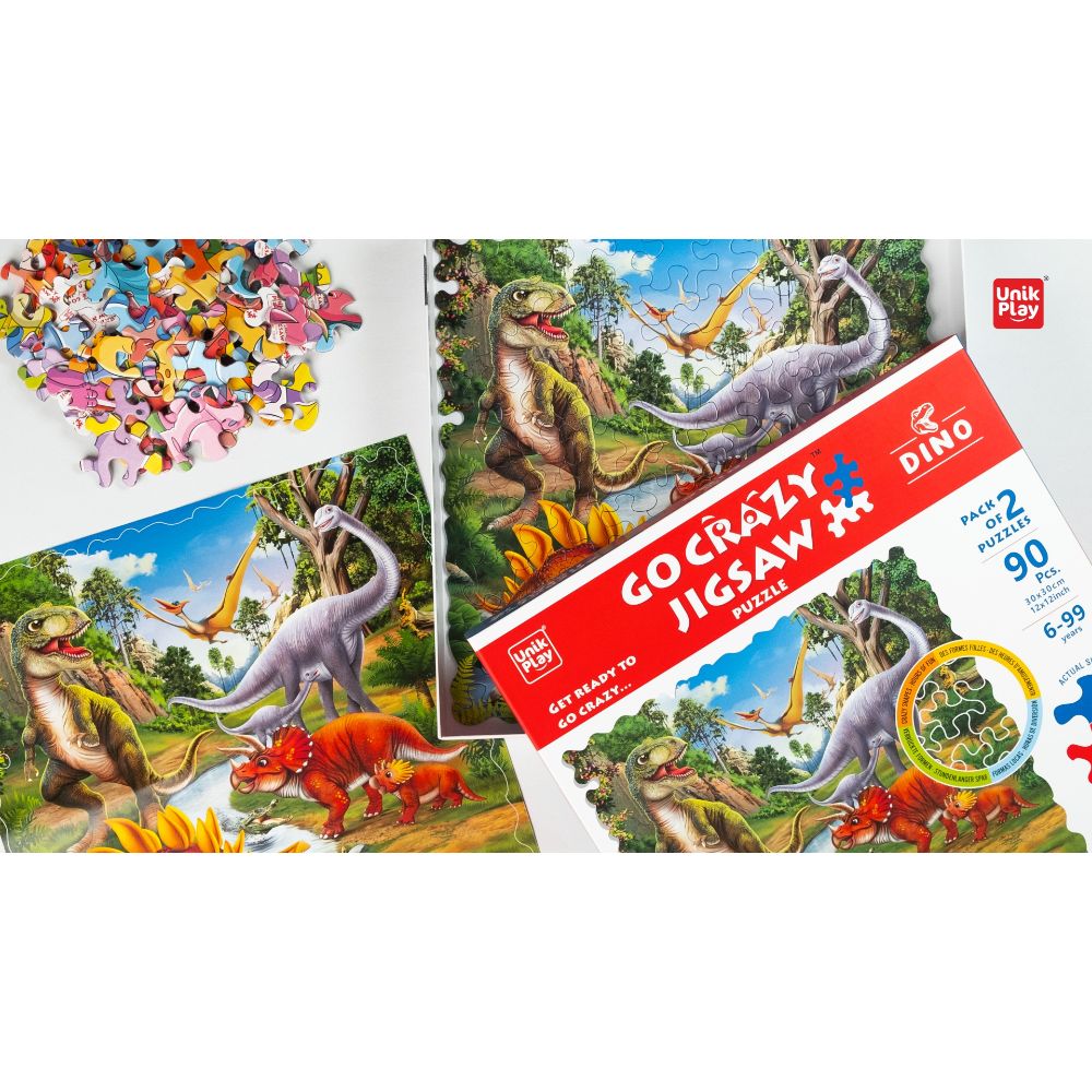 Unikplay -  Go Crazy Jigsaw Puzzle | Attractive Cartoon Print Puzzle-Multicolor