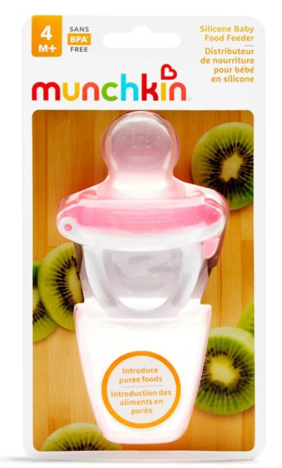 Munchkin- Silicone Baby Food Feeder - 4 Months + - Pink