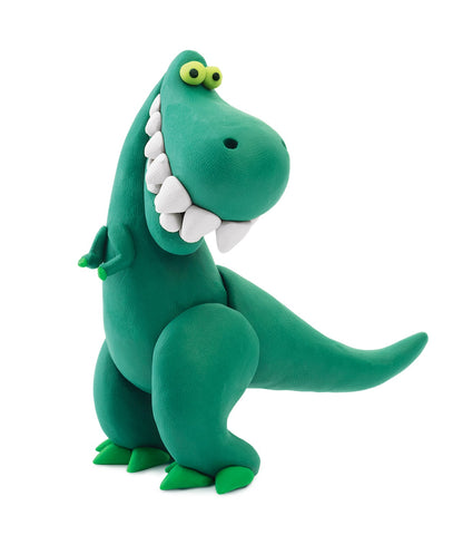 Hey Clay -  Diy Tyrannosaurus Plastic Creative Modelling Air-Dry Clay For Kids 3 Cans-Multicolor