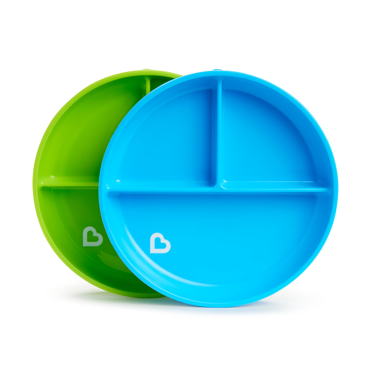 Munchkin- 2Pk Suction Plates-Blue/Green