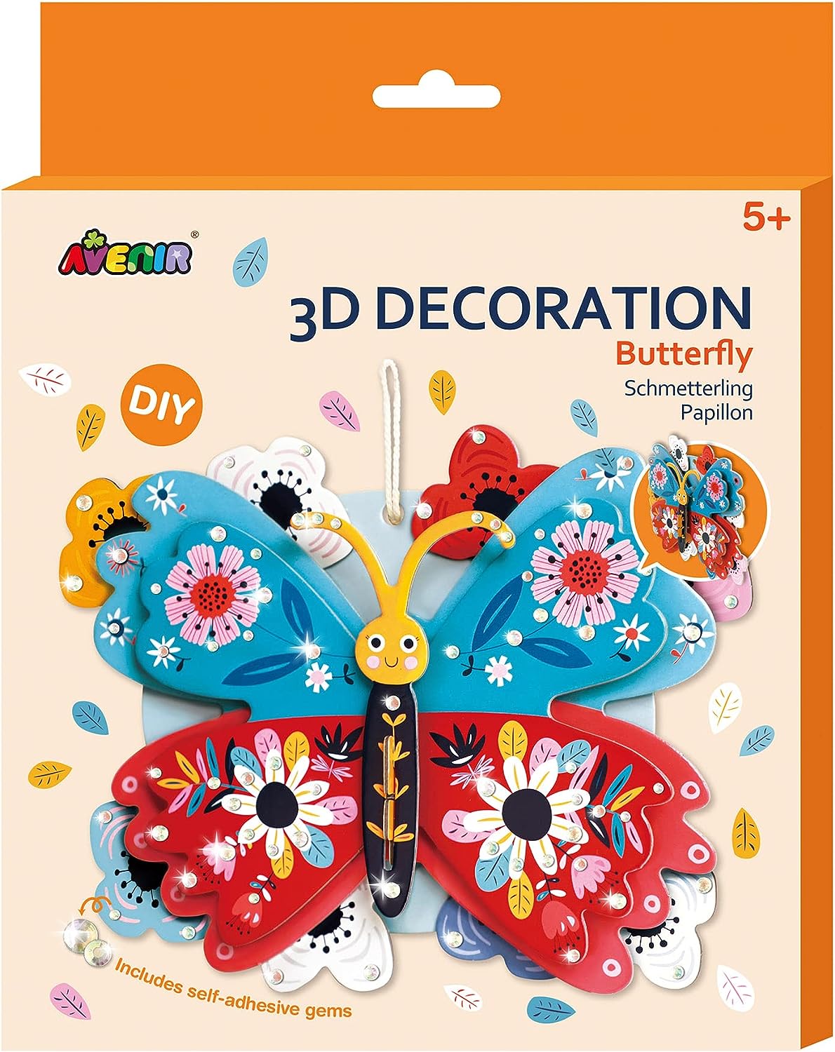 Avenir - 3D Decoration - Butterfly Kit -Multicolor