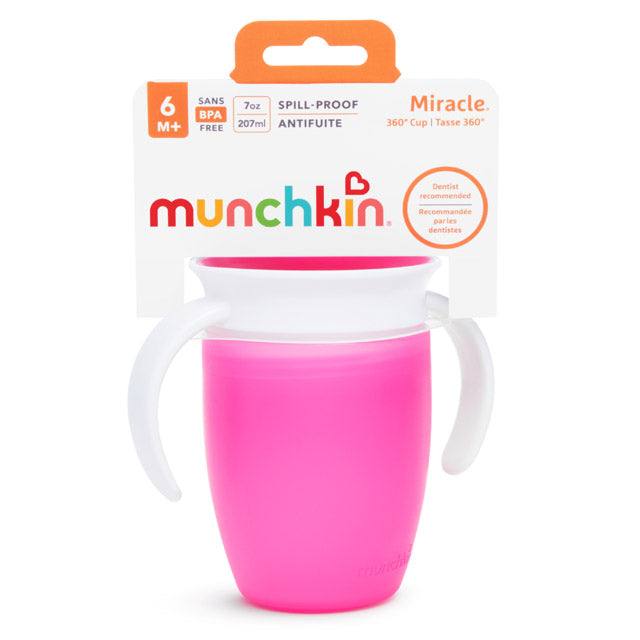 Munchkin- Miracle® 360° Trainer Cup 7Oz - 6 Months  - Pink