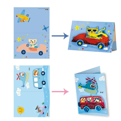 Avenir - Scratch - Cars | Greeting Cards Set -Multicolor