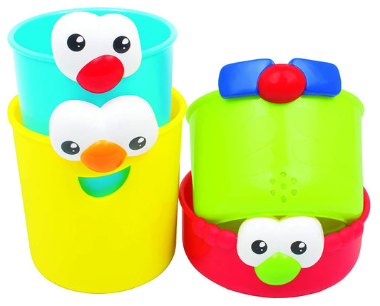 Funskool - Funskool Stacking Bath Faces-Multicolor