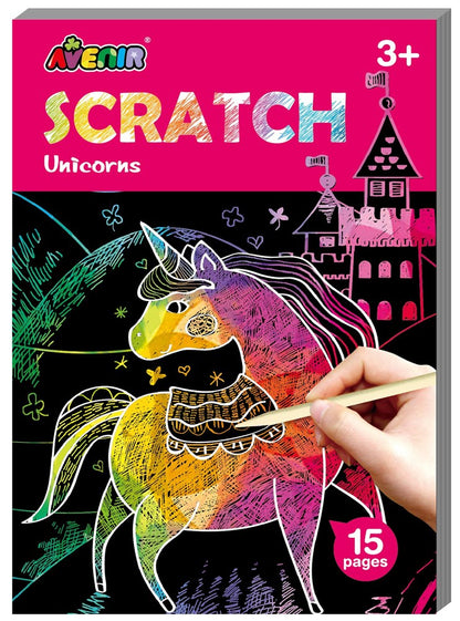 Avenir -  Mini Scratch Book Unicorns | Easy-To-Use Activity Book -Multicolor