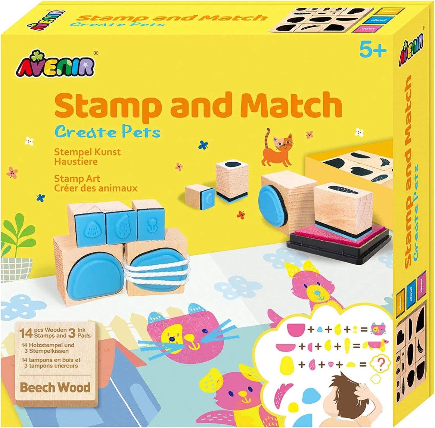 Avenir - Stamp And Match - Create Pets-Multicolor