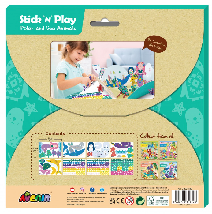 Avenir - Stick 'N Play Series - Polar & Sea Animals-Multicolor