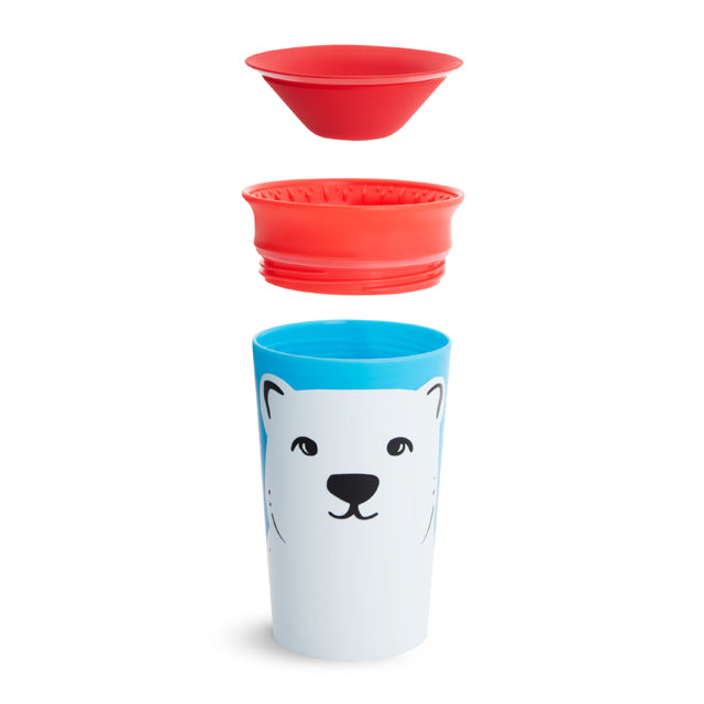 Munchkin- Miracle® 360° Wildlove Sippy Cup 9Oz - 12 Months + -  Polar Bear