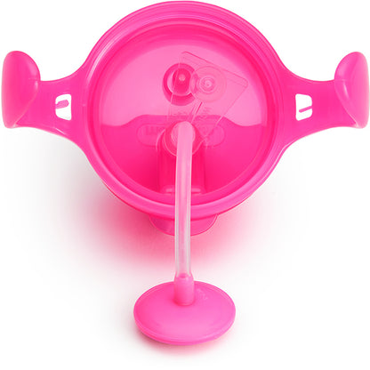 Munchkin- Any Angle™ Click Lock Weighted Straw Trainer Cup 7Oz - 6 Months - Pink