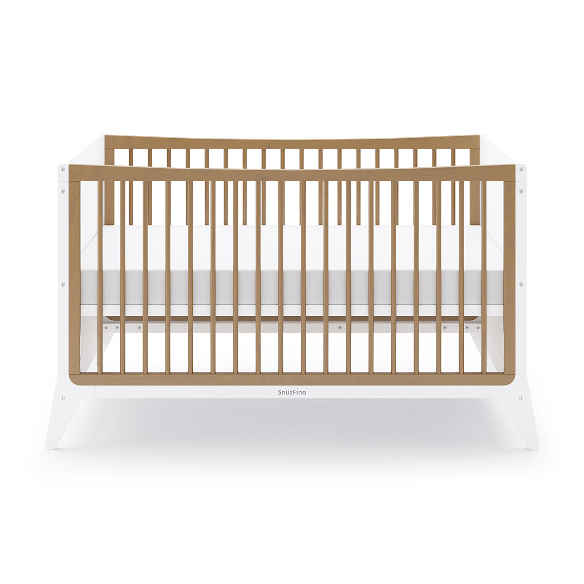 Snuz- Cot Bed - White Natural