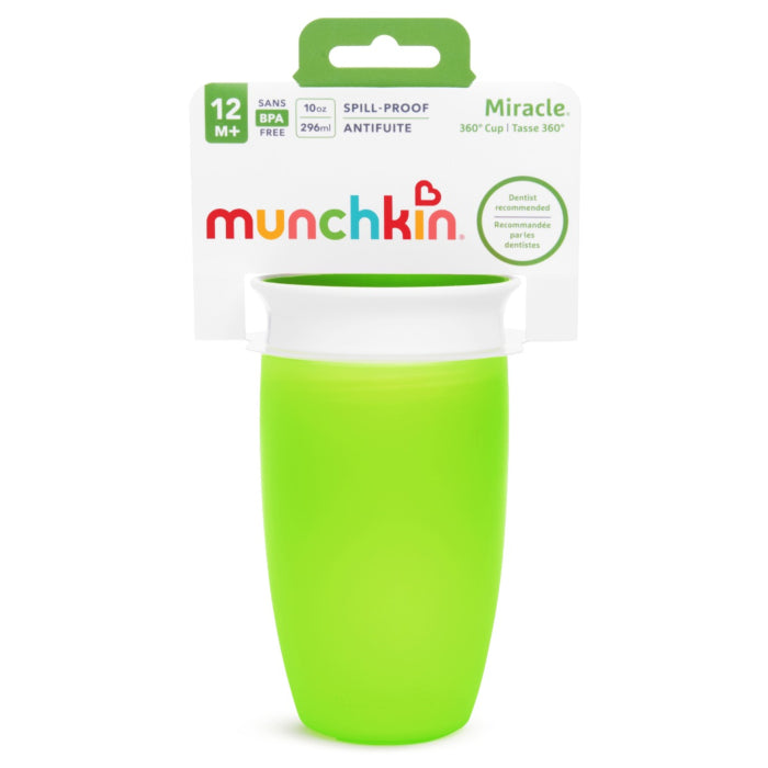 Munchkin- Miracle® 360° Sippy Cup 10 Oz - 12 Months  - Green