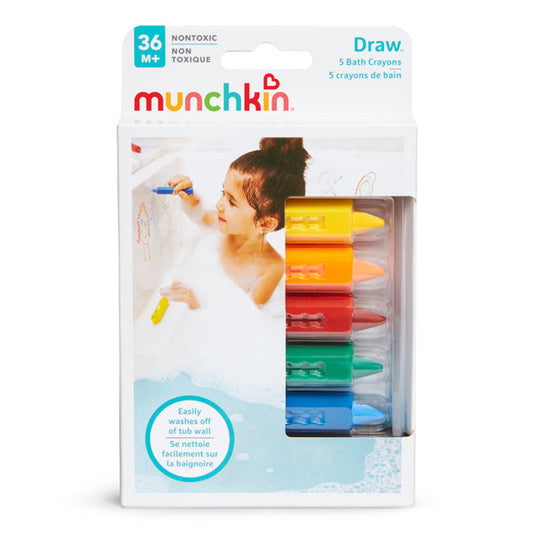 Munchkin- Draw™ Bath Crayons 
Pack Of 5 - Multi Color