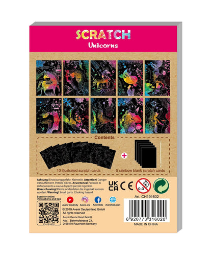 Avenir -  Mini Scratch Book Unicorns | Easy-To-Use Activity Book -Multicolor