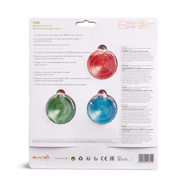 Munchkin- Falls™ Bath Scoop & Pour Set -12 Months + - Multi Color