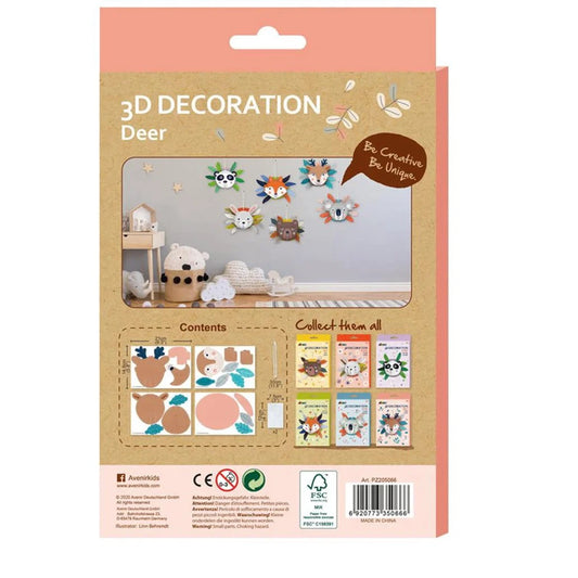 Avenir - 3D Decoration - Deer Kit -Multicolor