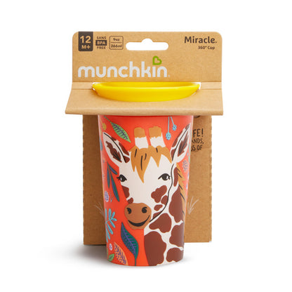 Munchkin- Miracle® 360° Wildlove Sippy Cup 9Oz - 12 Months + -  Giraffe