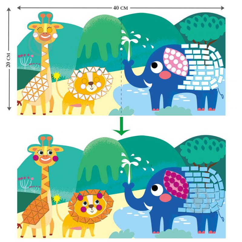 Avenir - Create My First Story Book - Wild Animals | Mosaic Junior Kit-Multicolor