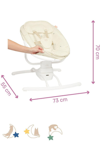 Babymoov -  Lateral Nursery Baby Swing With Remote Control  - Cream