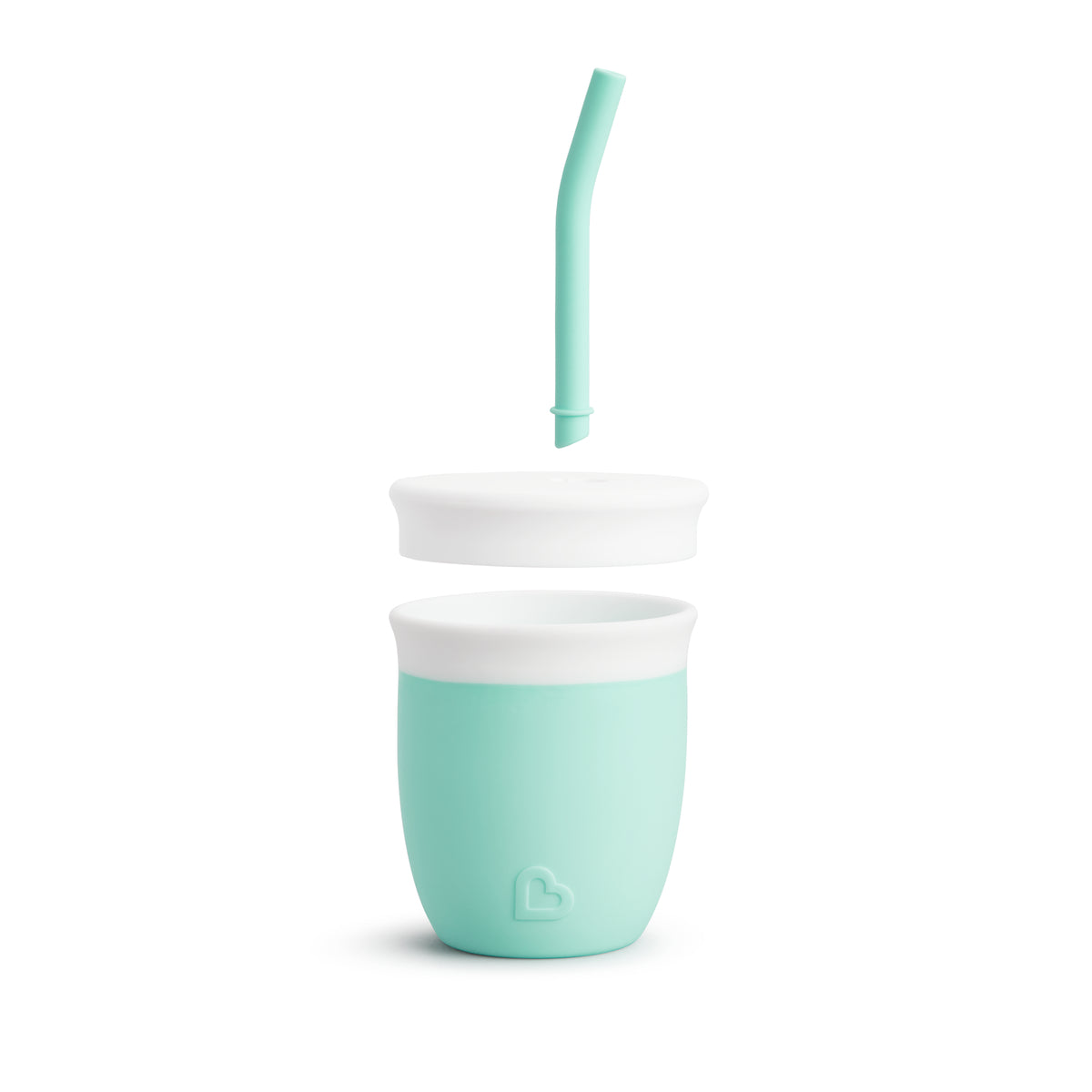 Munchkin- C’Est Silicone!™ Training Cup With Straw -  4Oz  6 Months - Mint