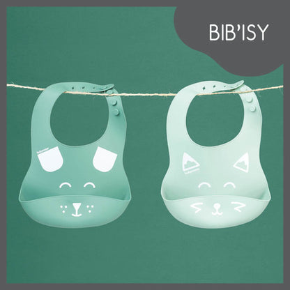 Babymoov -  Bib'Isy Silicone Bibs Set Of 2 - Blue