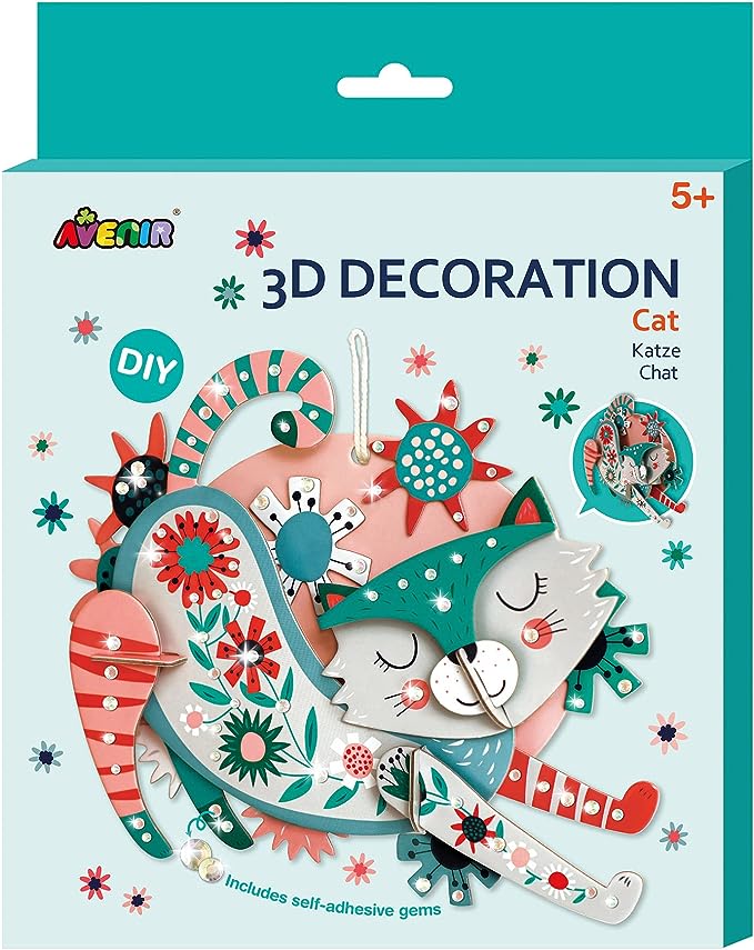 Avenir - 3D Decoration - Cat Kit -Multicolor