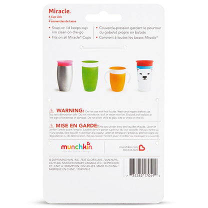 Munchkin-Cup Lids - Pack Of 4 - Multi Color