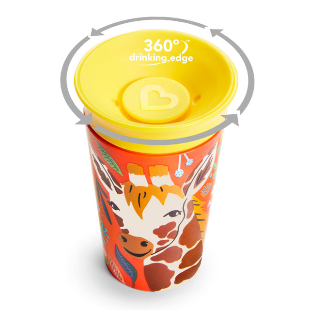 Munchkin- Miracle® 360° Wildlove Sippy Cup 9Oz - 12 Months + -  Giraffe