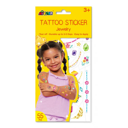 Avenir - Tattoo Sticker - Jewelry | 50Pc Set Of Temporary Tattoo-Multicolor