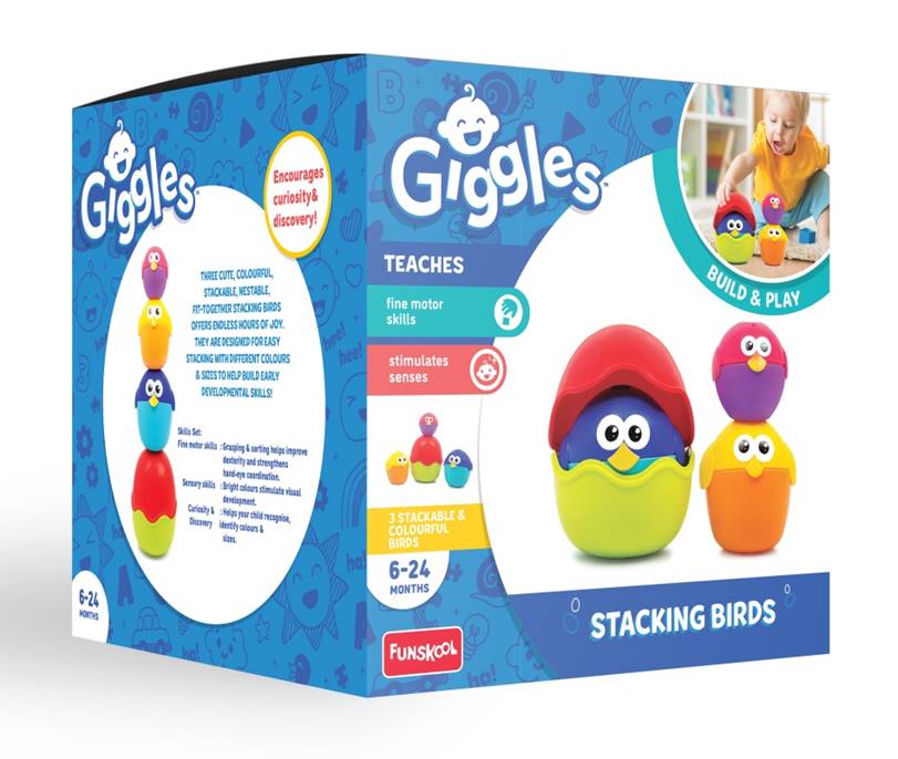 Funskool -  Stacking Egg Birds-Multicolor