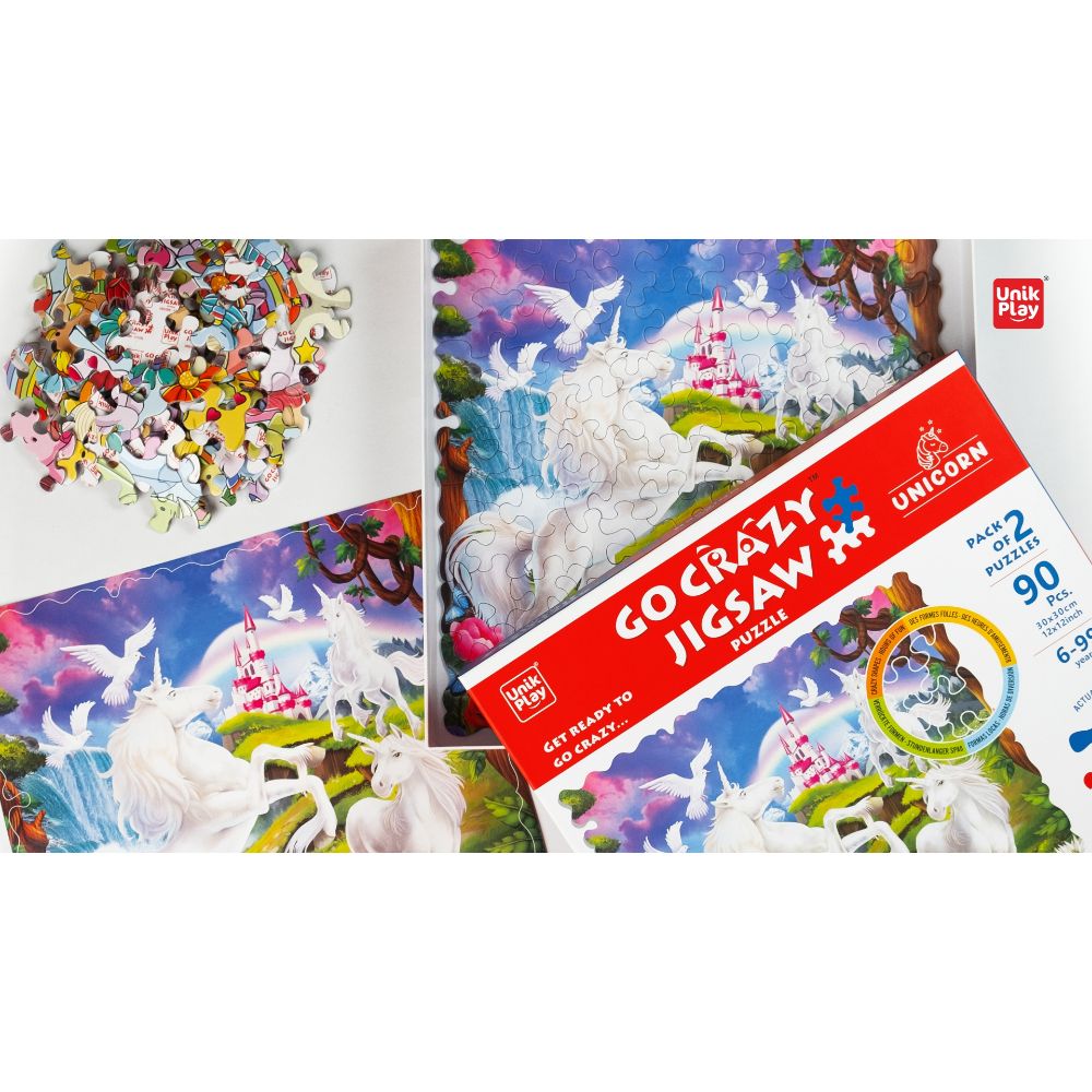 Unikplay -  Go Crazy Jigsaw Puzzle | Attractive Cartoon Print Puzzle-Multicolor