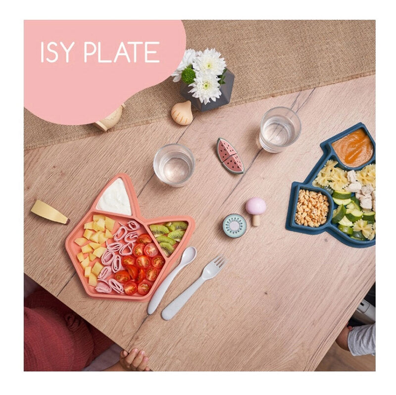 Babymoov -  Divided Silicone Plate Isy Plate - Blue