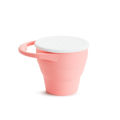 Munchkin- Munchkin-  C’Est Silicone!™ Snack Catcher With Lid  - Coral