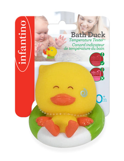 Infantino- Bath Duck Squirt & Temperature Tester-Multicolor