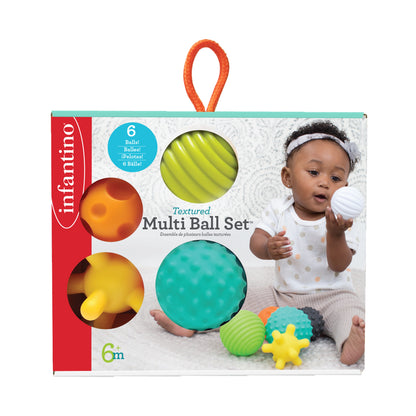 Infantino- Textured Multi Ball Set-Multicolor