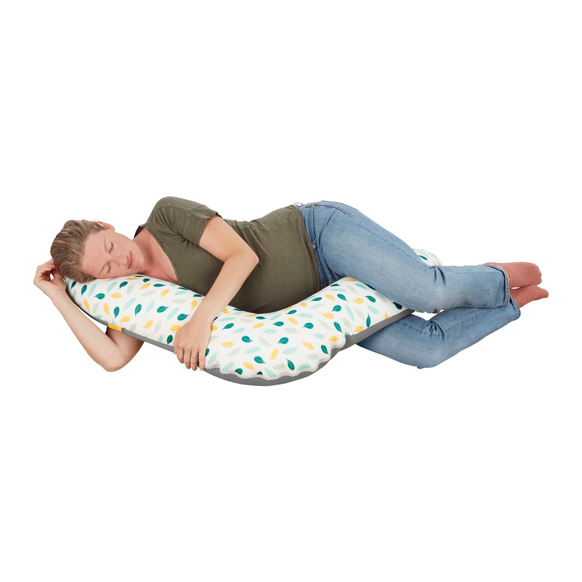 Badabulle Maternity Cusion Feathers | Nursing Pillow Comfortable With Its Microbead Filling, Soft, Stretch Fabric