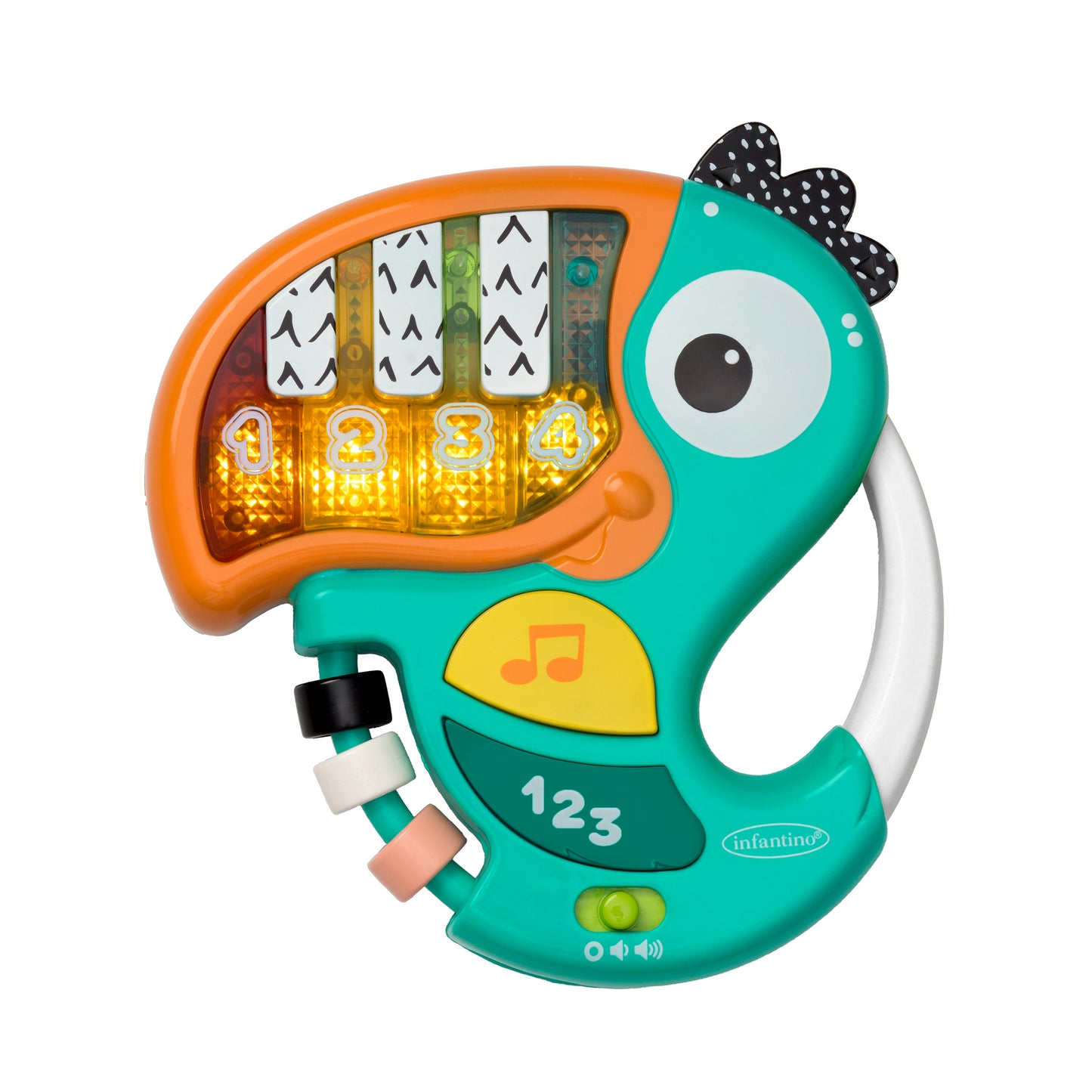 Infantino- Piano & Numbers Learning Toucan-Teal