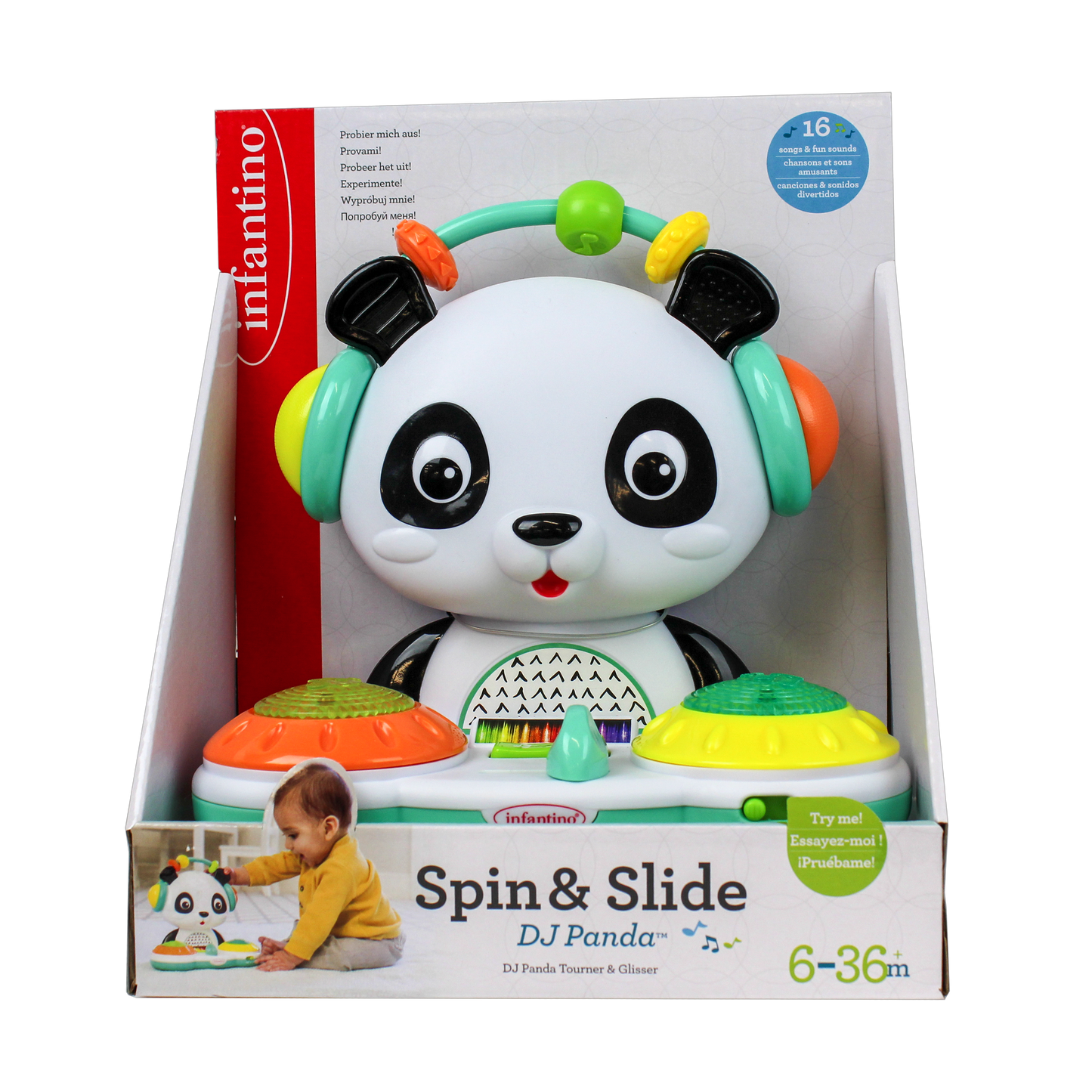 Infantino- Spin & Slide Dj Panda-Multicolor