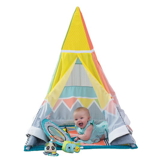 Infantino- Grow With Me Playtime Teepee Gym-Multicolor