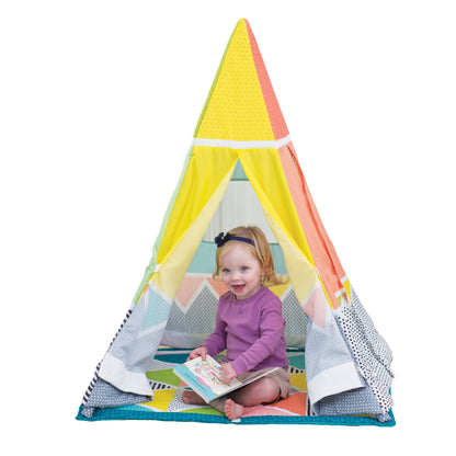 Infantino- Grow With Me Playtime Teepee Gym-Multicolor