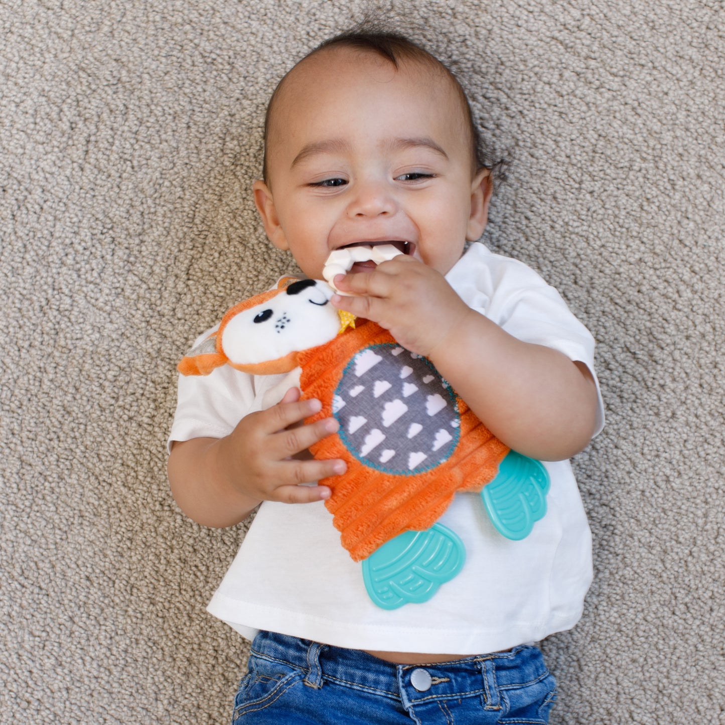 Infantino- Go Gaga Cuddly Teether Fox-Multicolor