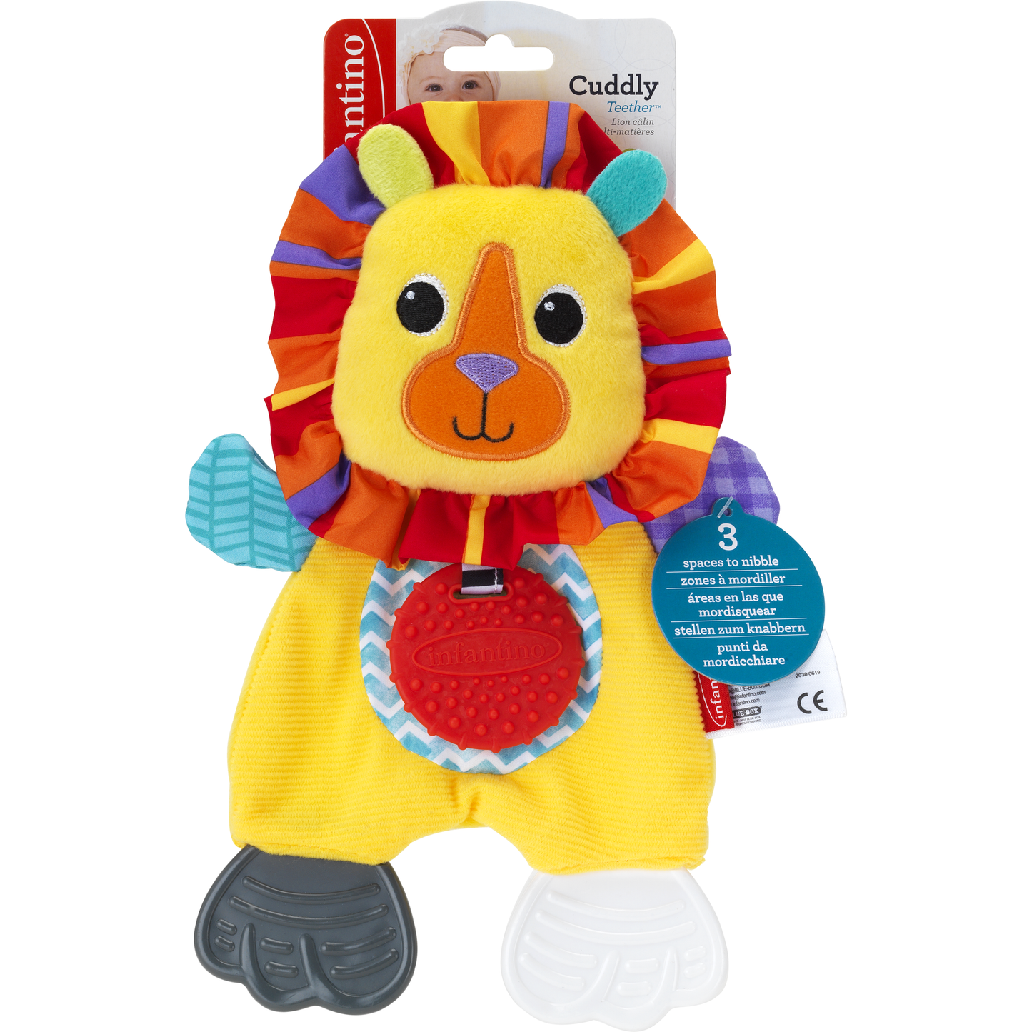 Infantino- Cuddly Teether - Lion-Multicolor