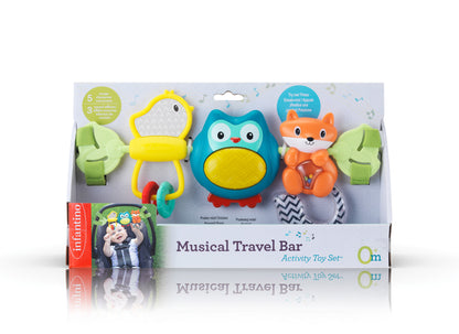 Infantino- Spin & Sing Travel Bar Activity Toy-Multicolor