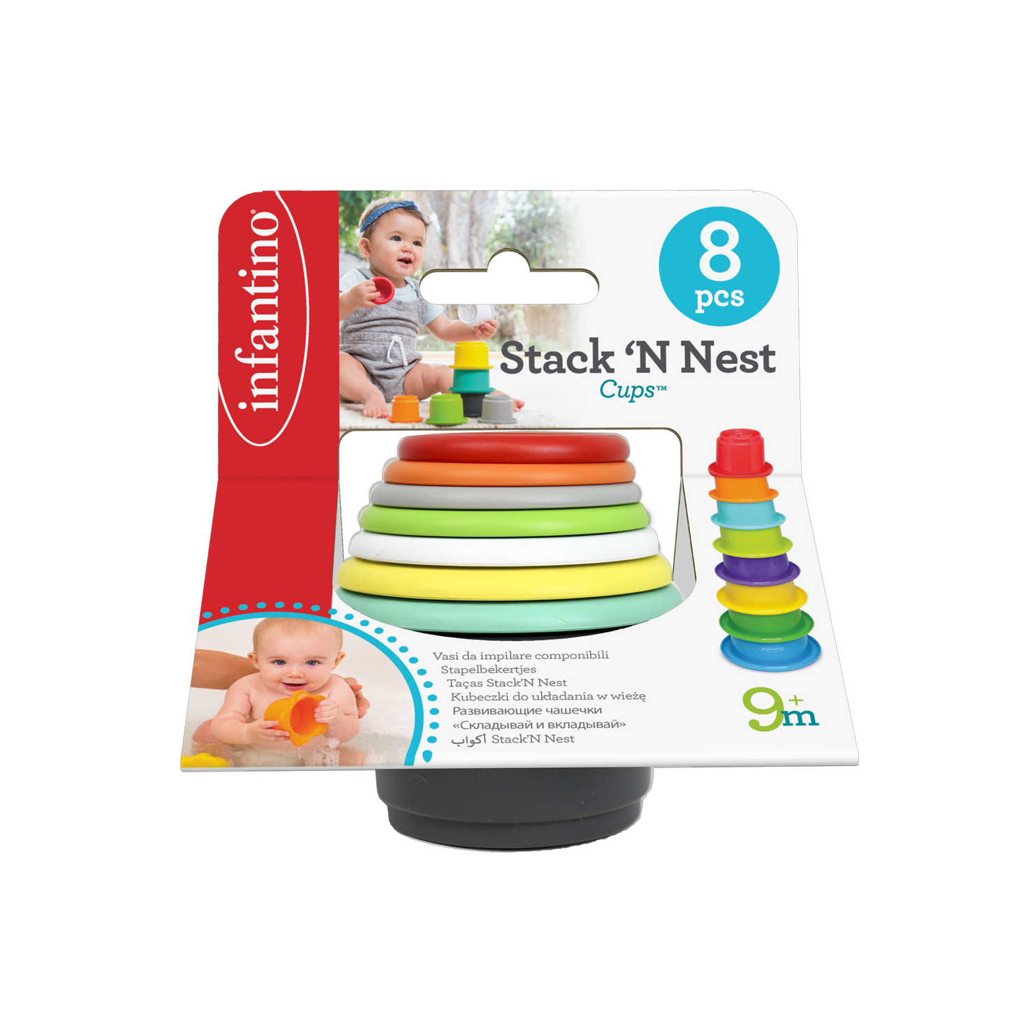 Infantino- Stack'N Nest Cups-Multicolor