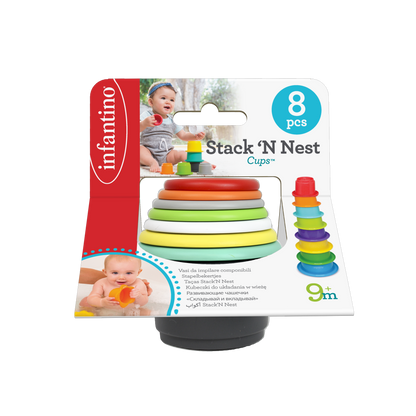 Infantino- Stack'N Nest Cups-Multicolor